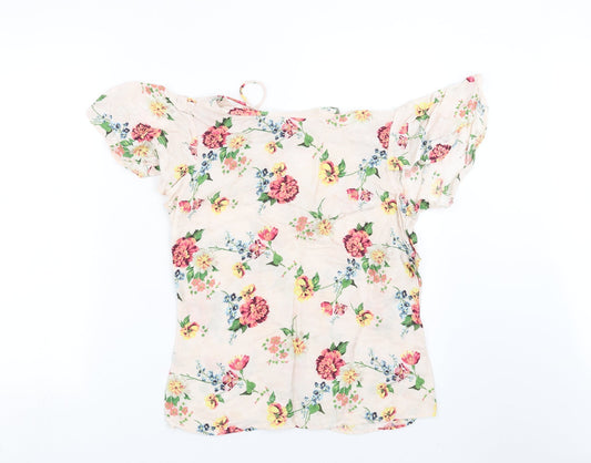 NEXT Womens Pink Floral  Basic Blouse Size 8