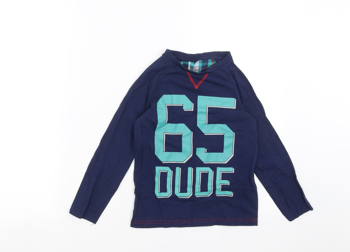 TU Boys Blue   Basic T-Shirt Size 6-7 Years  - dude