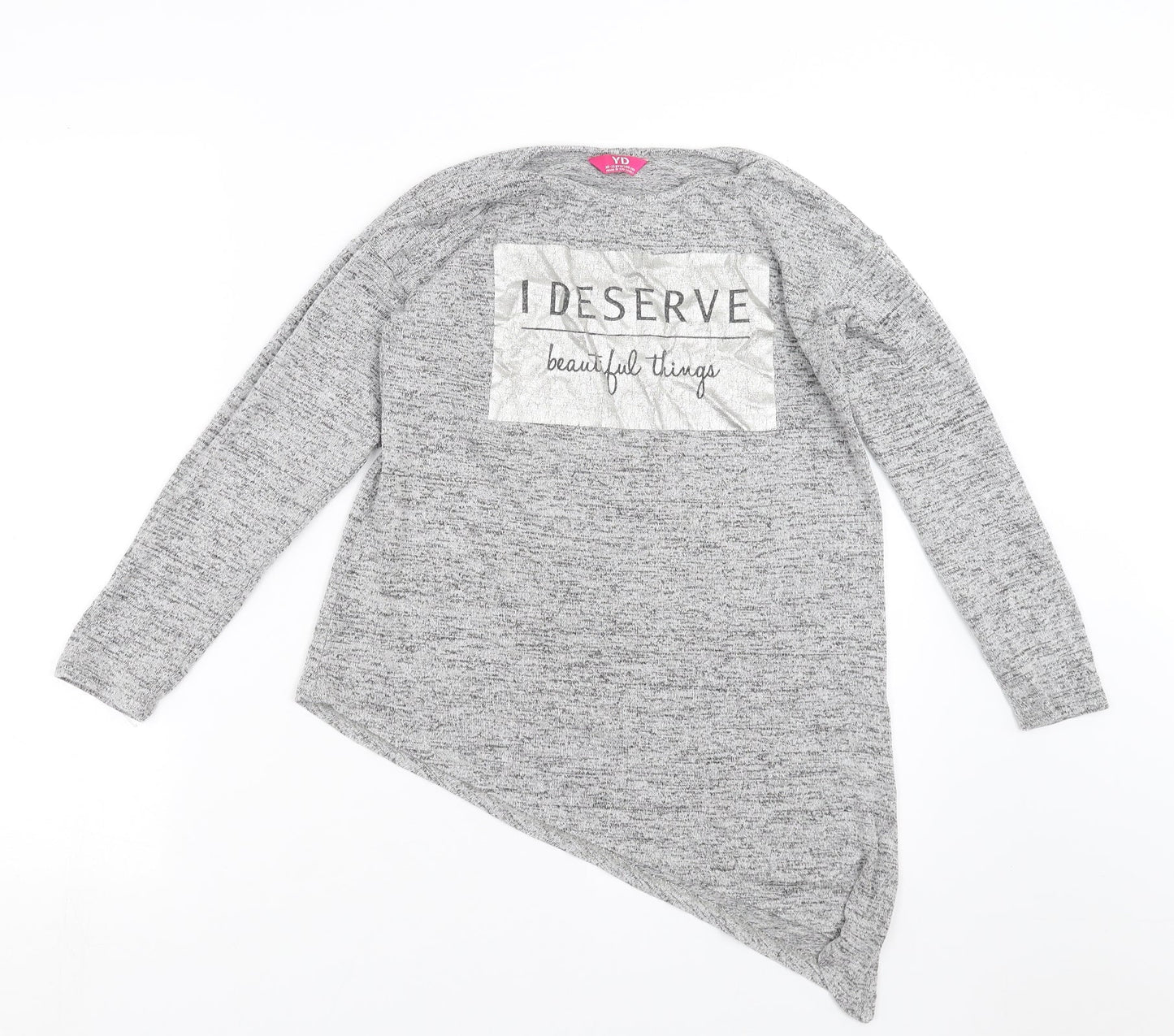 Young Dimension Girls Grey  Knit Pullover Jumper Size 10-11 Years  - i deserve beautiful things