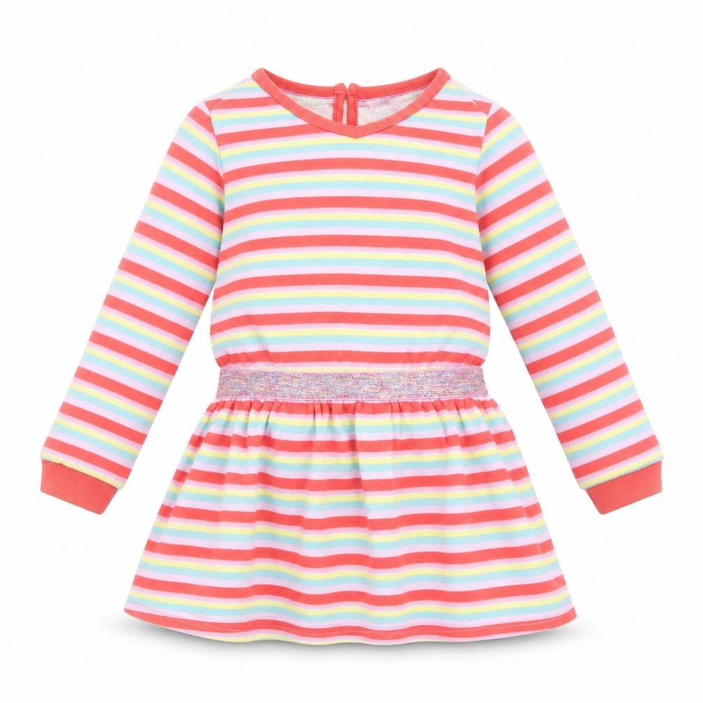 TU Girls Multicoloured Striped  Jumper Dress  Size 12-18 Months