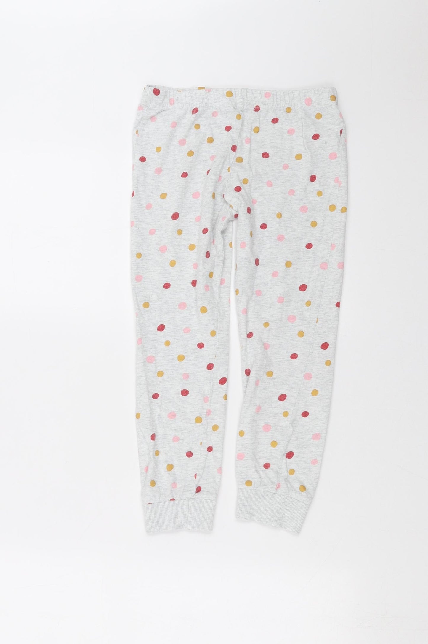 F&F Girls Grey Polka Dot   Pyjama Pants Size 7-8 Years