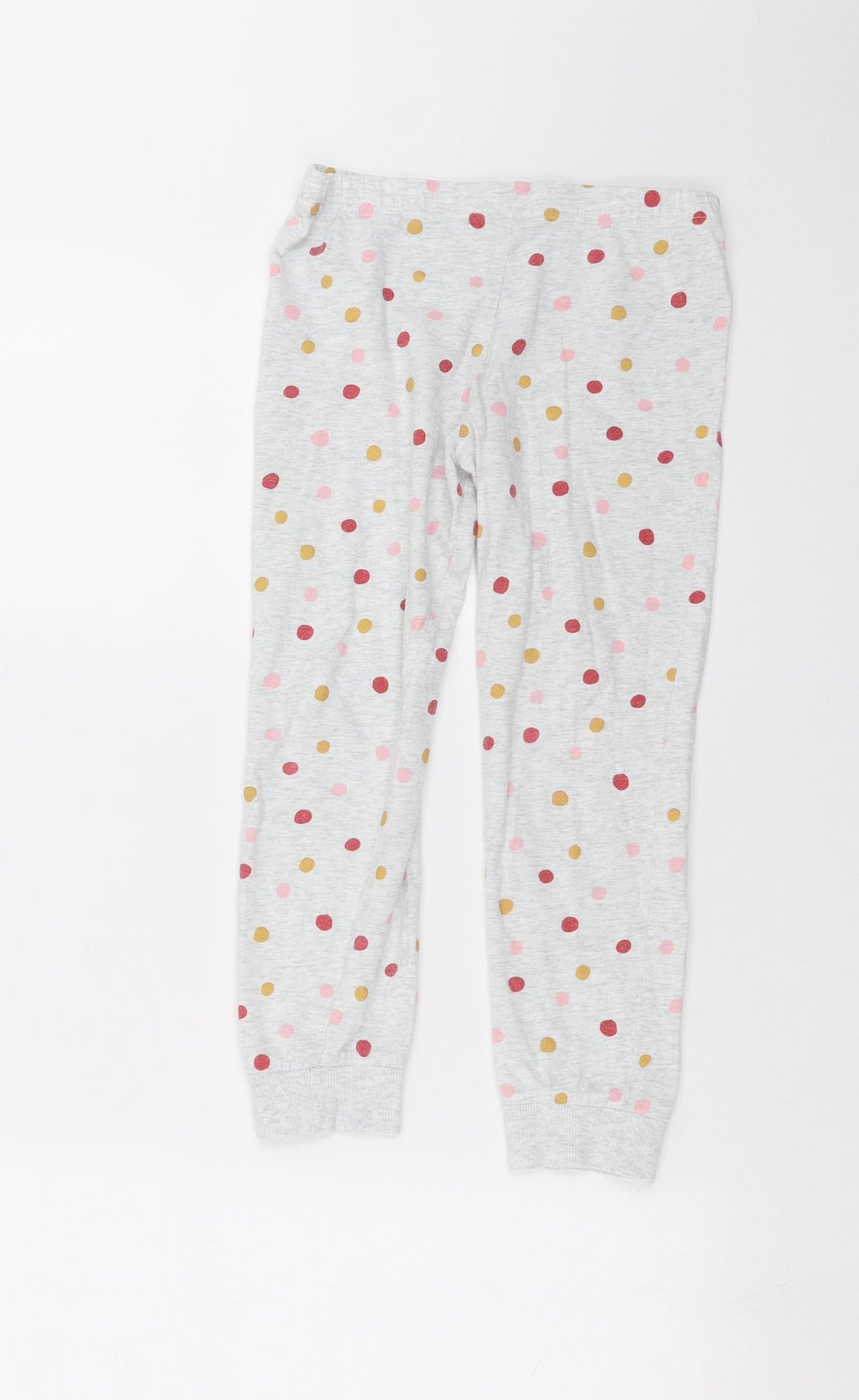 F&F Girls Grey Polka Dot   Pyjama Pants Size 7-8 Years