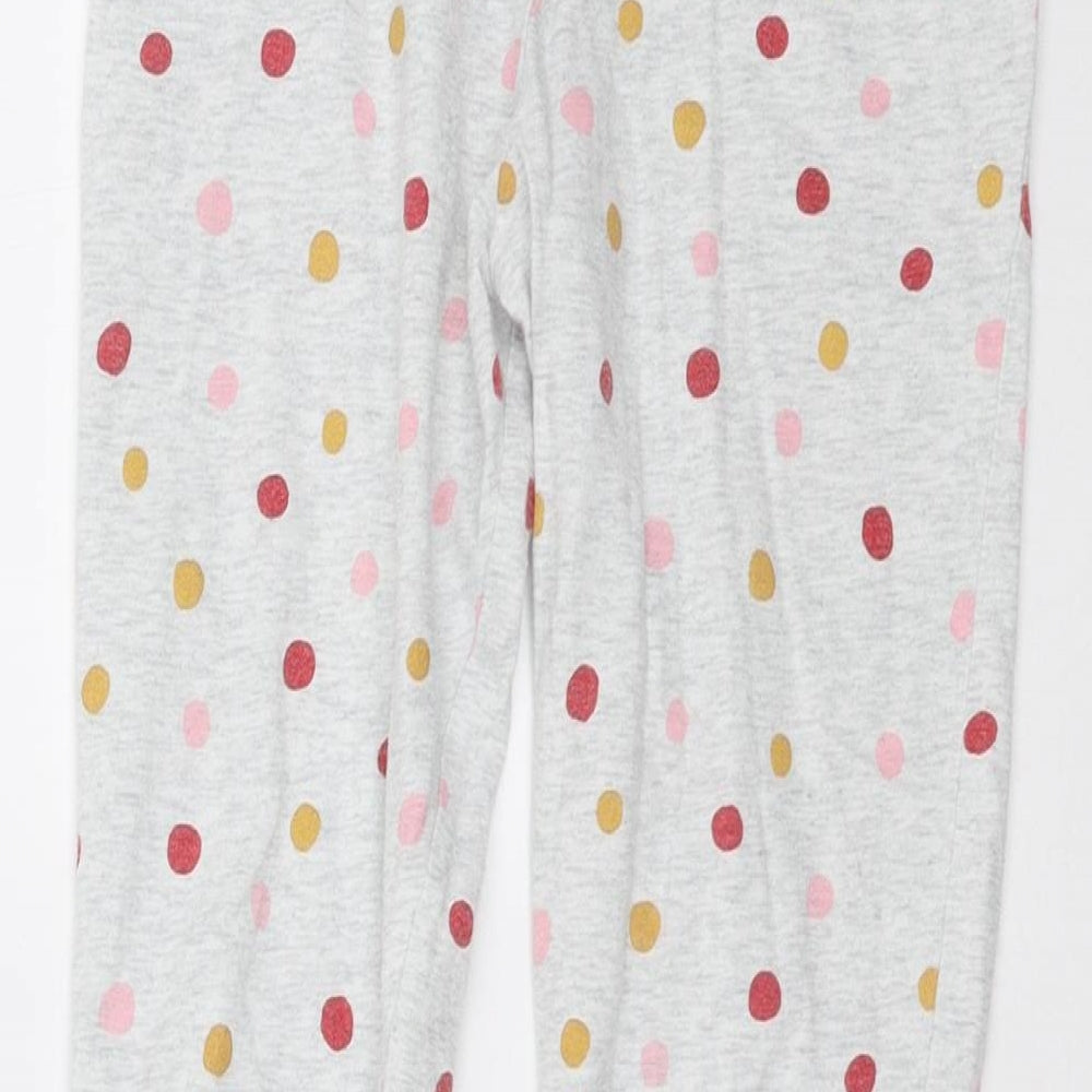 F&F Girls Grey Polka Dot   Pyjama Pants Size 7-8 Years