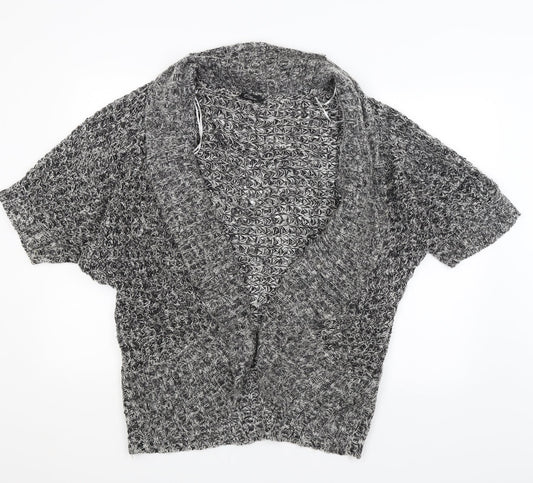 BM Collection Womens Grey   Wrap Jumper Size M