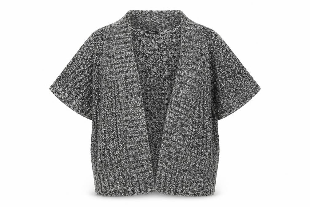 Bonmarché Womens Grey Wrap Jumper Size M