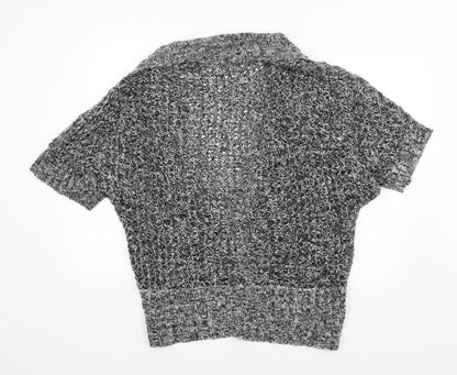 Bonmarché Womens Grey Wrap Jumper Size M