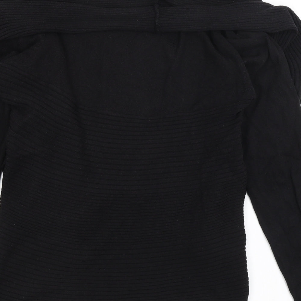 Nicole Womens Black   Wrap Jumper Size M