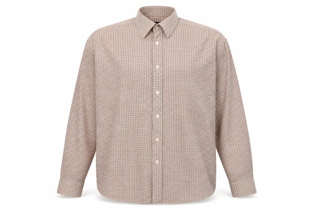 BHS Mens Red Check   Button-Up Size 16