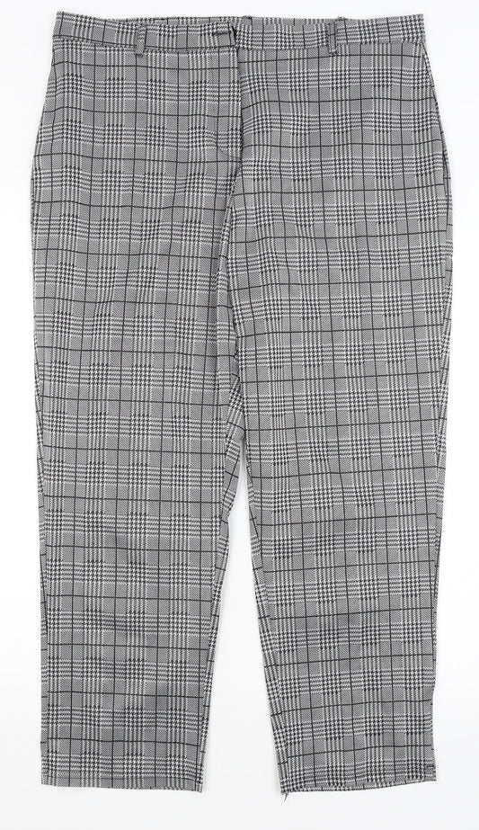Preworn Womens Grey Check  Trousers  Size XL L25 in