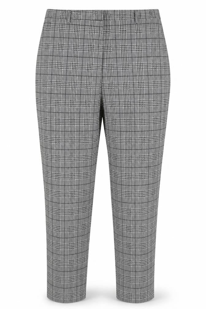 Preworn Womens Grey Check  Trousers  Size XL L25 in