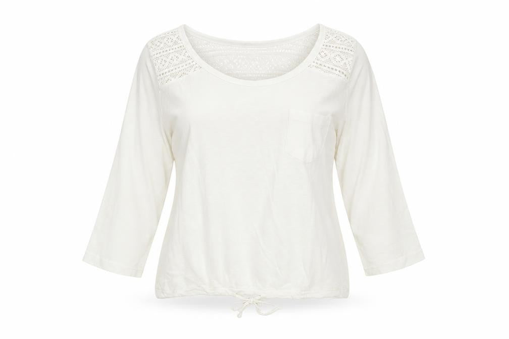Colours of The World Womens White Geometric  Basic Blouse Size M