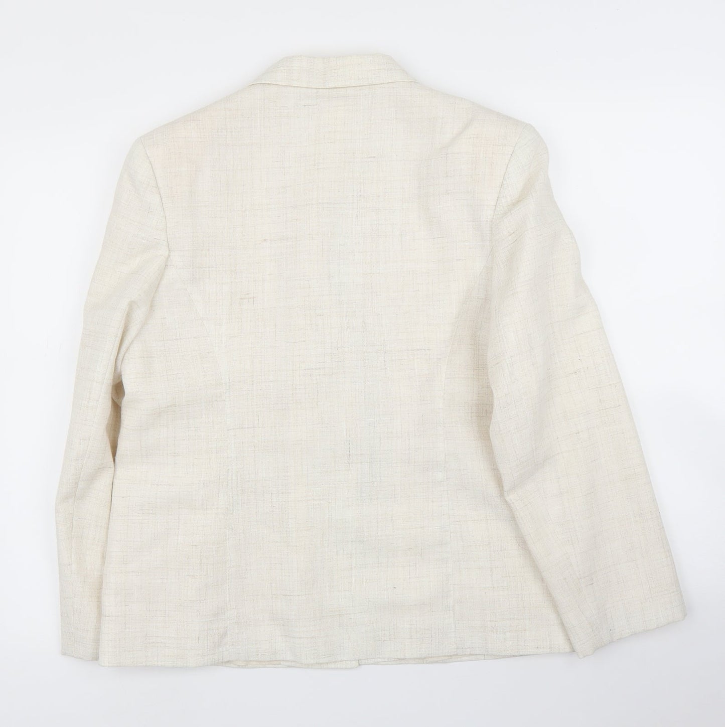 Preworn Womens Ivory   Jacket Blazer Size L