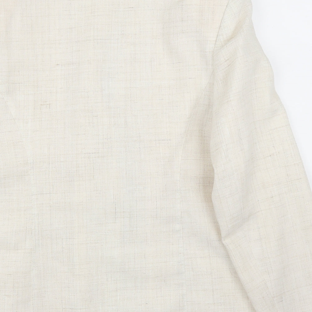 Preworn Womens Ivory   Jacket Blazer Size L