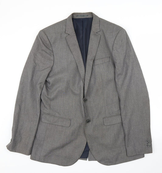 River Island Mens Grey   Jacket Suit Jacket Size 42