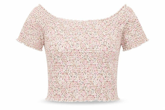 H&M Womens Pink Floral  Basic Blouse Size M