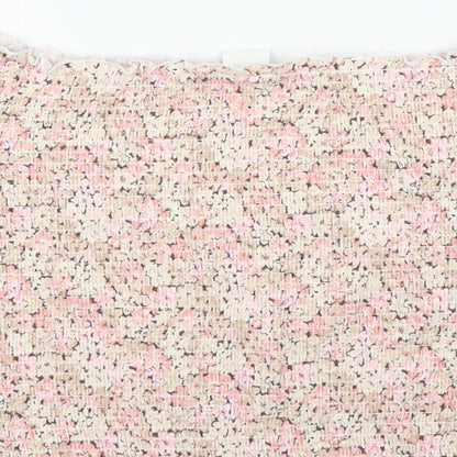 H&M Womens Pink Floral  Basic Blouse Size M