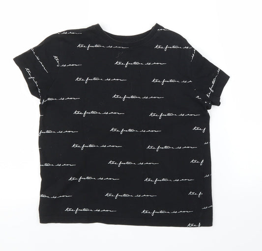 Primark Girls Black   Basic T-Shirt Size 9 Years