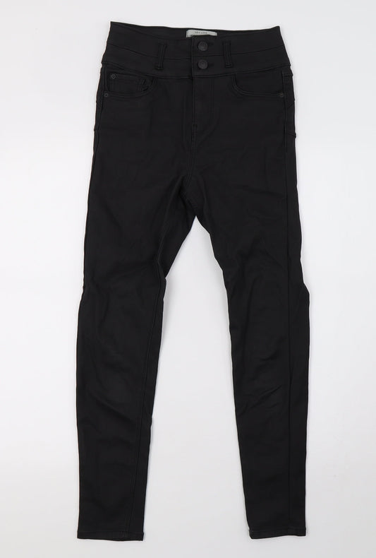 New Look Womens Black  Latex Skinny Jeans Size 8 L28 in