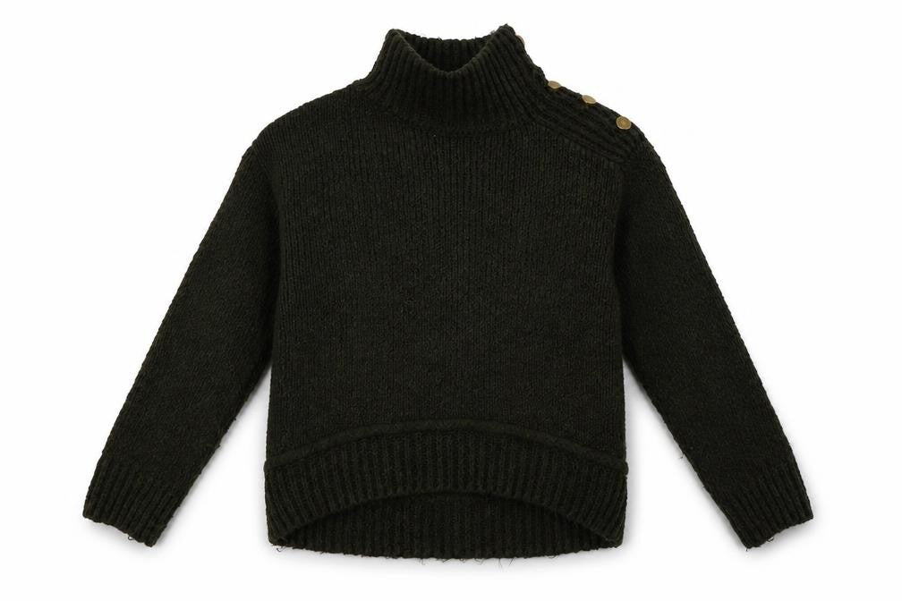 Topshop Womens Green  Knit Pullover Sweatshirt Size M