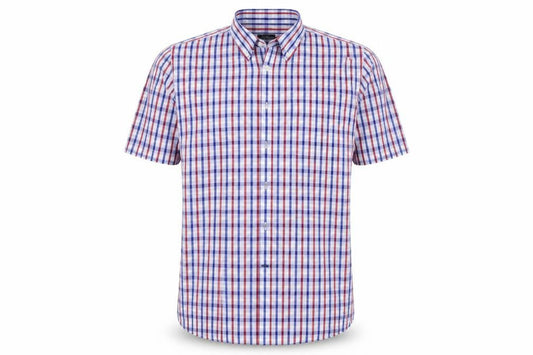 Dustin Mens White Check   Button-Up Size L