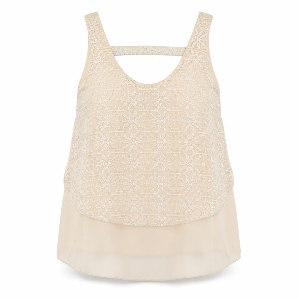 Preworn Womens Beige   Basic T-Shirt Size 12