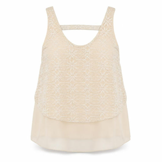 Preworn Womens Beige   Basic T-Shirt Size 12