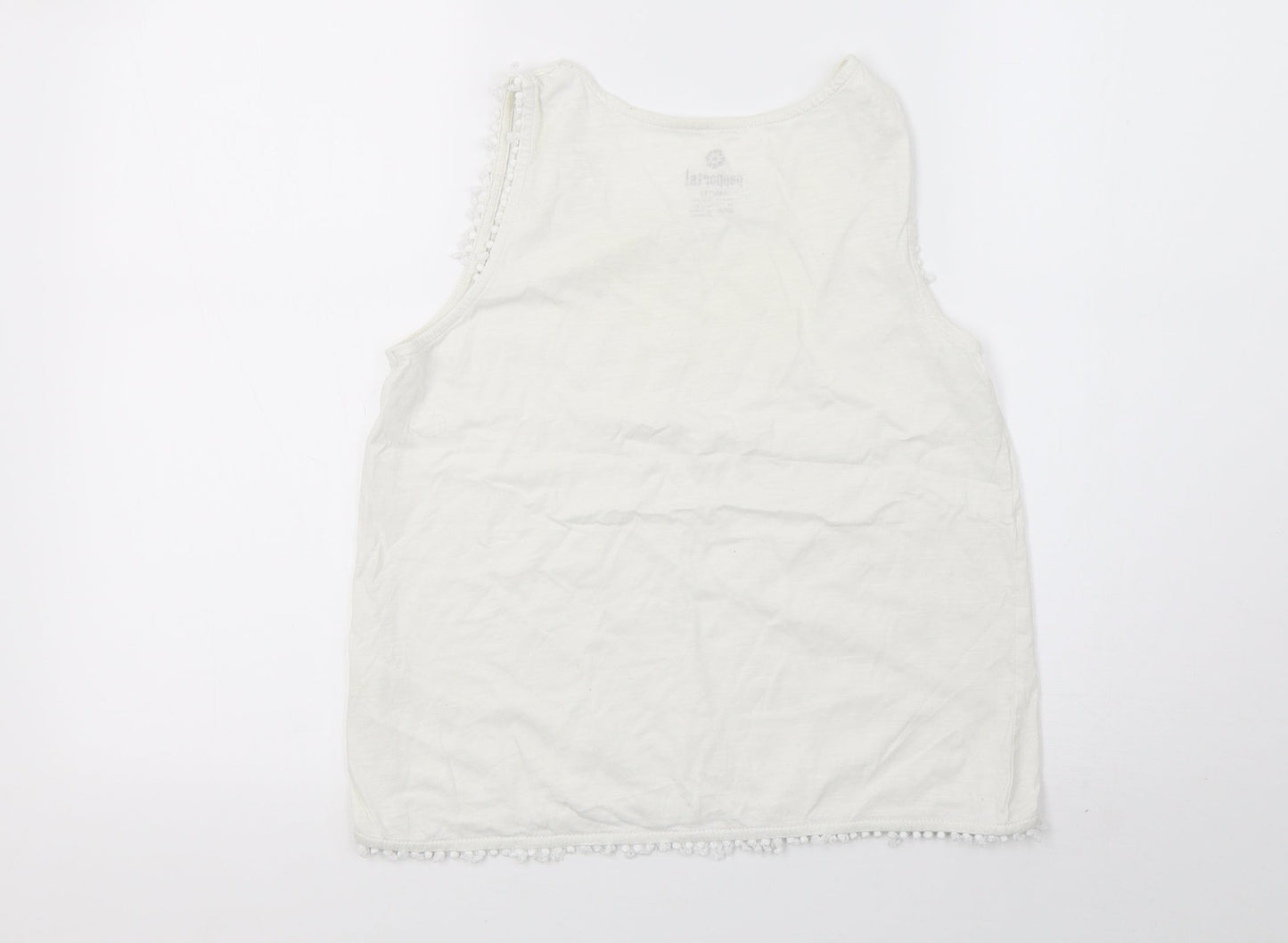 pepperts Girls White   Basic T-Shirt Size 10-11 Years