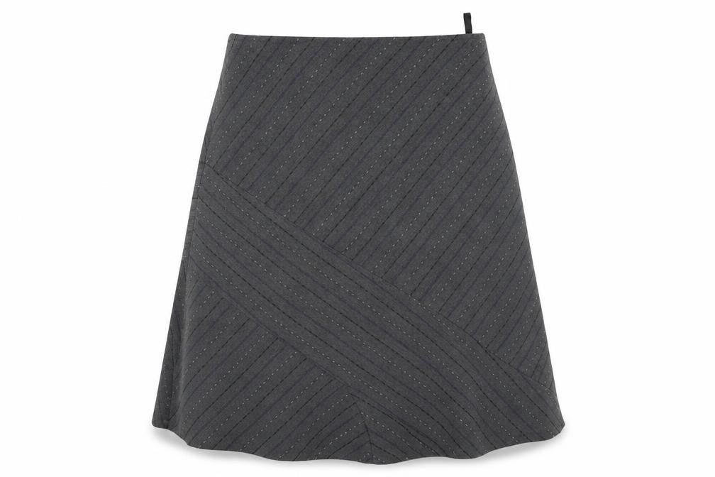 Klass  Womens Grey Striped  A-Line Skirt Size 16