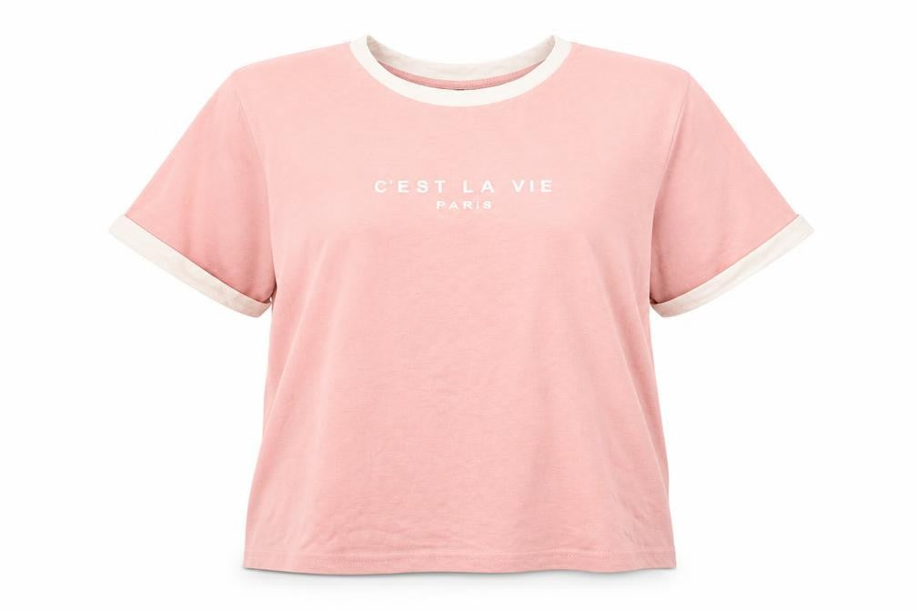 SheIn Womens Pink   Basic T-Shirt Size L