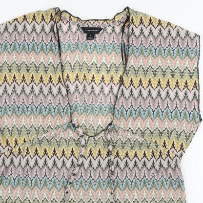 Close-up detail of Atmosphere women’s pink basic blouse, size M
