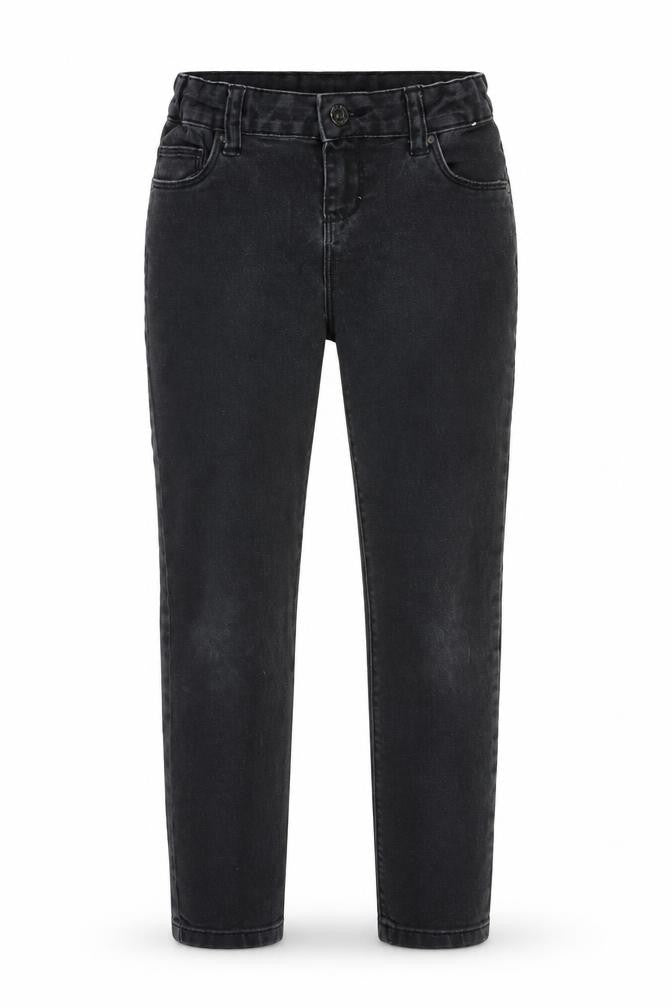 Front view of denim co girls’ grey skinny jeans, size 9-10, years