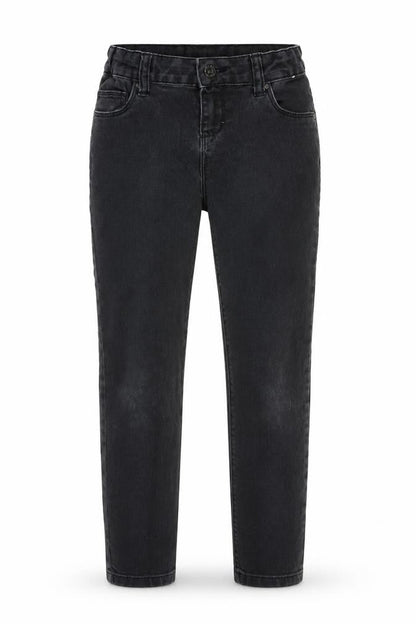 Front view of denim co girls’ grey skinny jeans, size 9-10, years