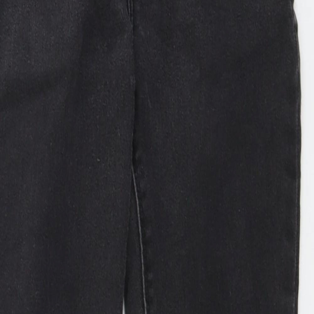 Close-up detail of denim co girls’ grey skinny jeans, size 9-10, years