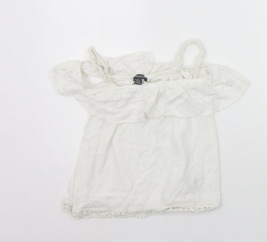 Primark Girls White   Basic Tank Size 11-12 Years