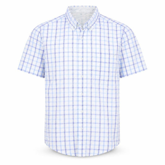 DC Mens White Check   Button-Up Size S