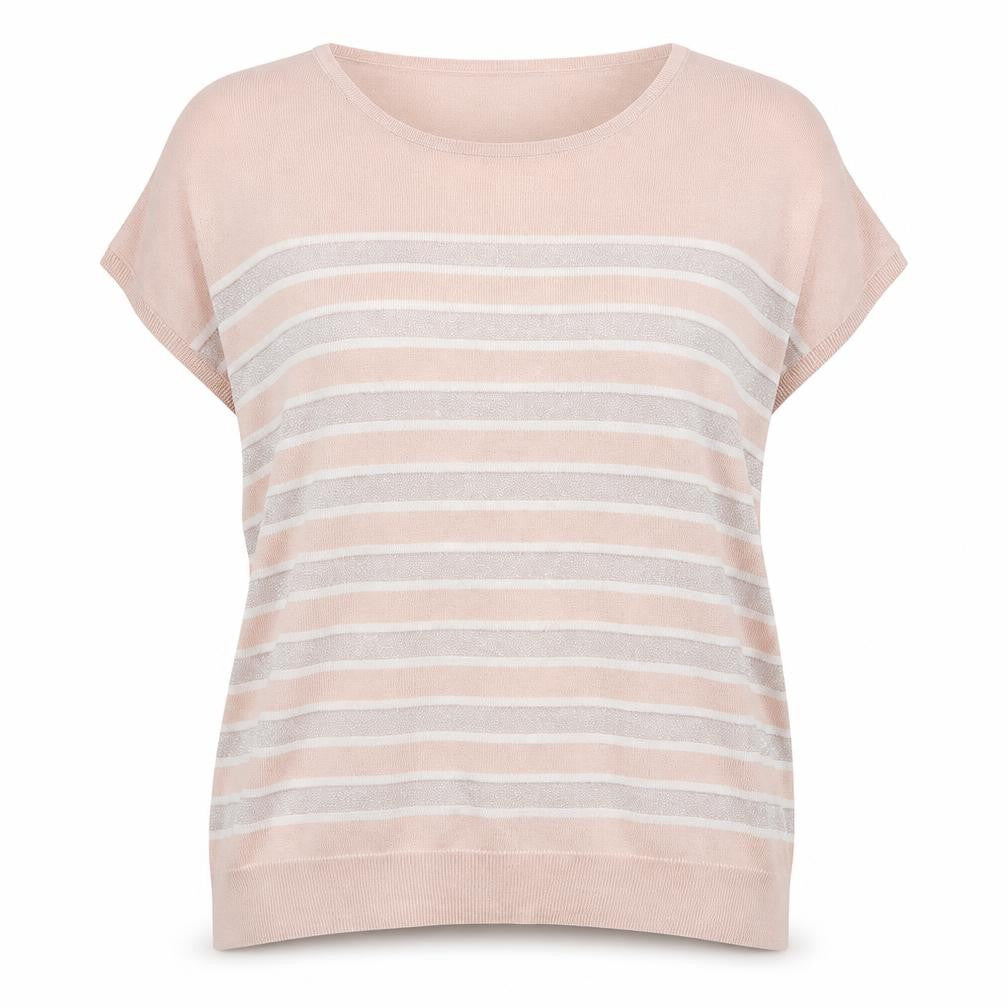 MONA Womens Beige Striped  Pullover Jumper Size 18