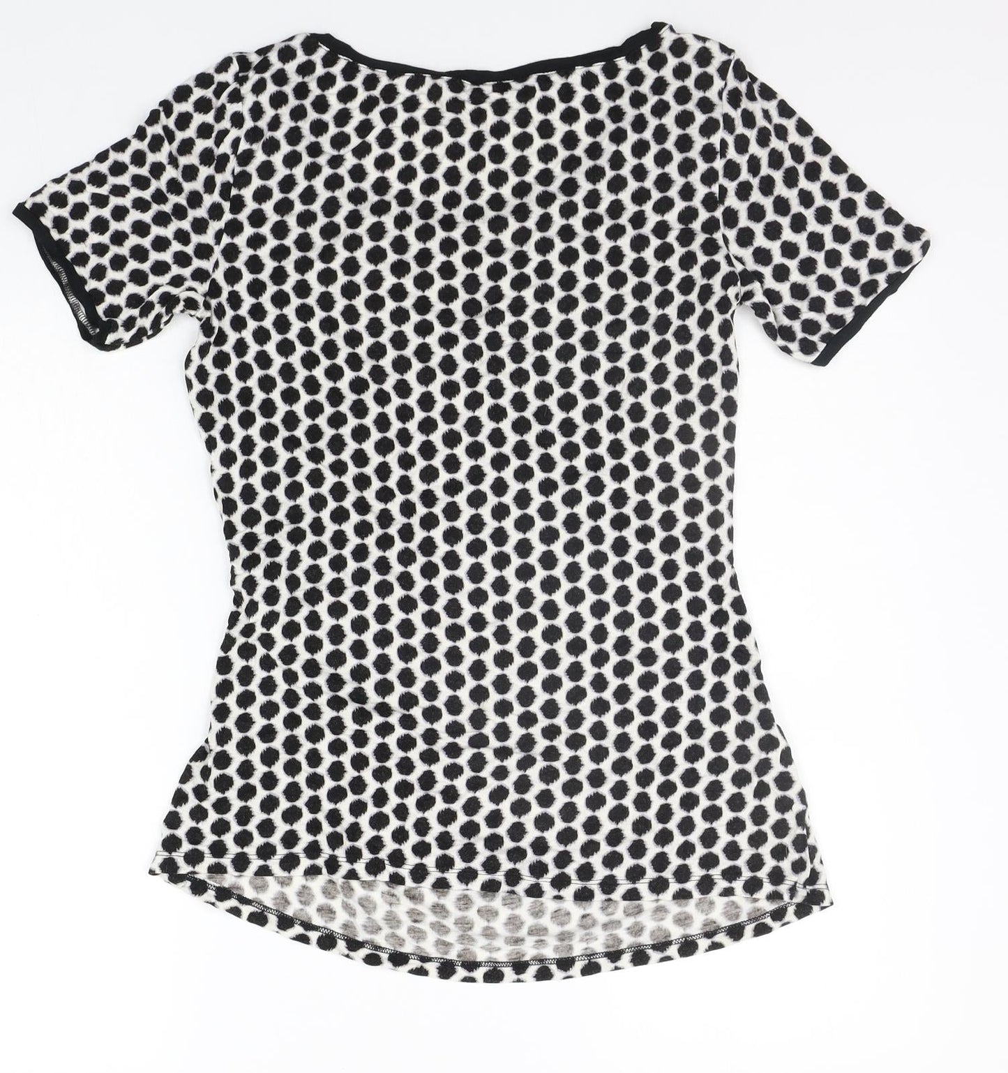 woolworths Womens Black Polka Dot  Basic T-Shirt Size 12
