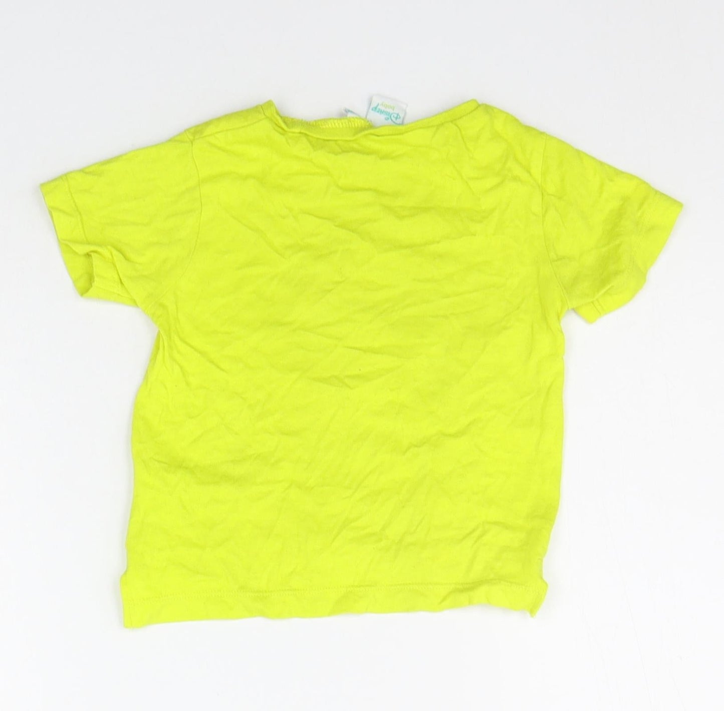 Disney Girls Yellow   Basic T-Shirt Size 12-18 Months  - micky mouse