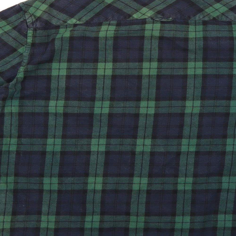 La Redoute Mens Blue Check   Button-Up Size 17