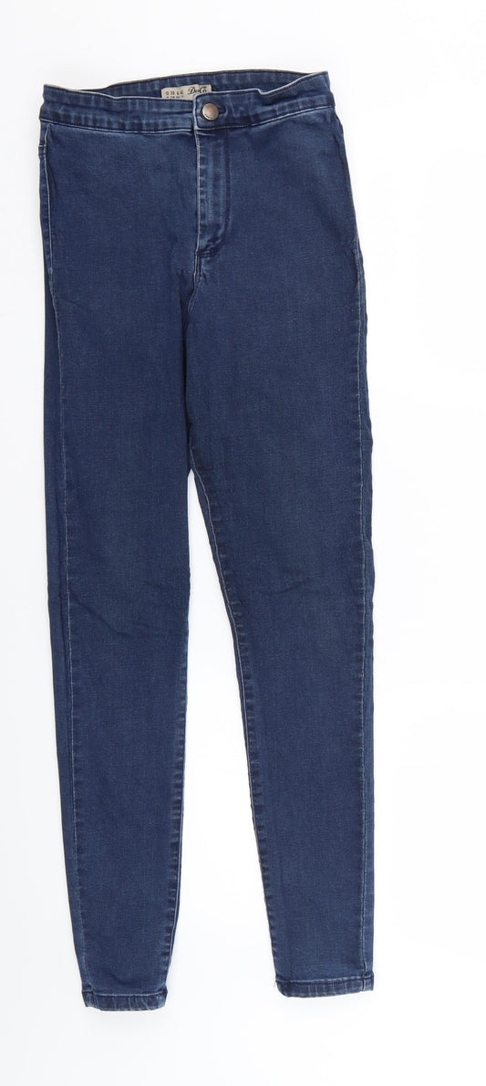 Denim & Co. Womens Blue   Skinny Jeans Size 10 L25 in