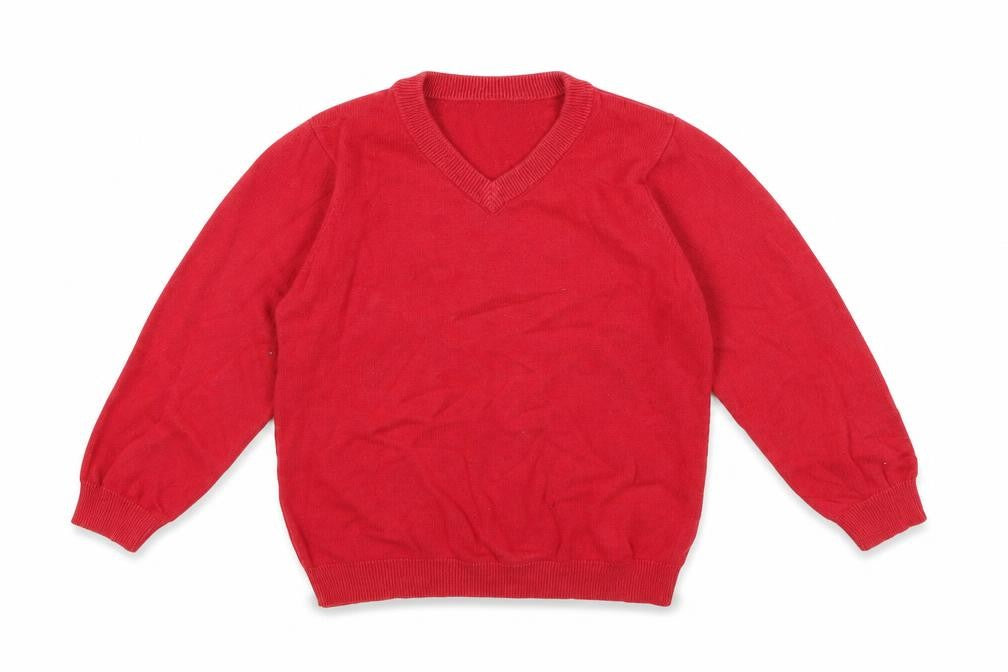 TU Boys Red  Knit Pullover Jumper Size 6 Years