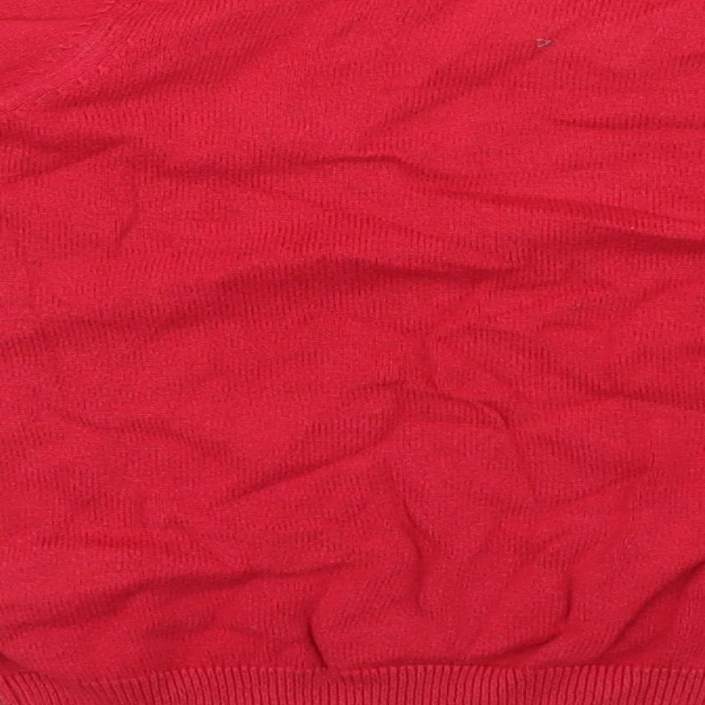 TU Boys Red  Knit Pullover Jumper Size 6 Years
