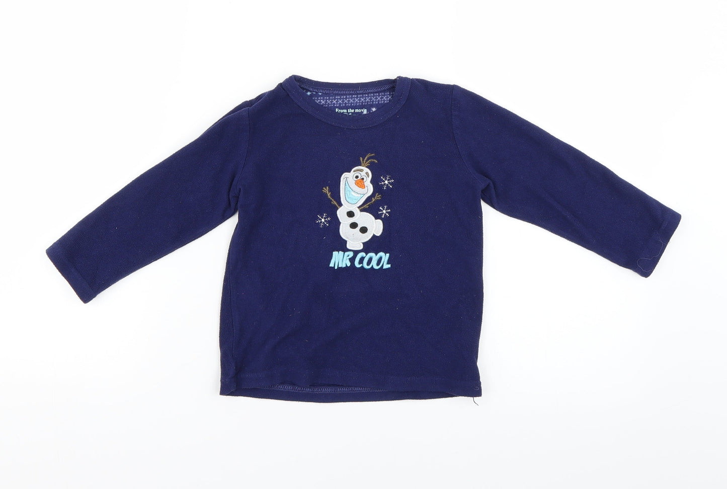 Primark Girls Blue Geometric  Top Pyjama Top Size 3-4 Years  - Frozen