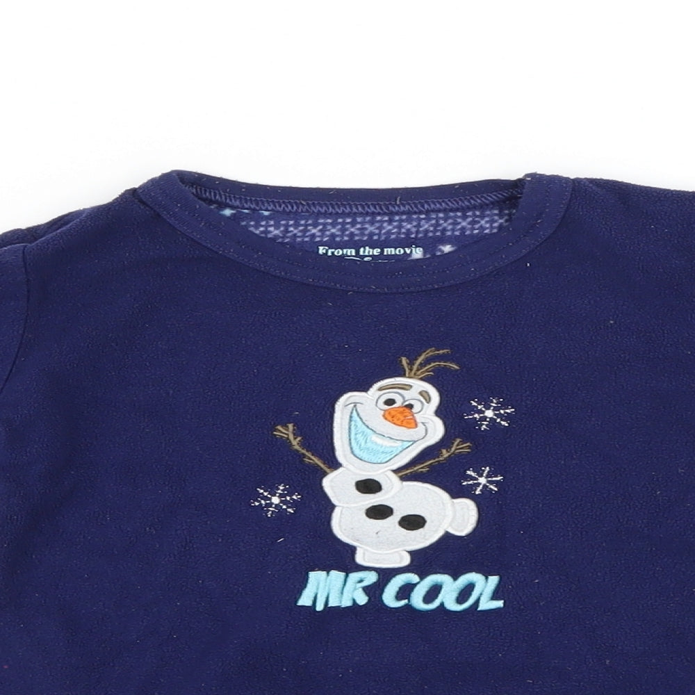 Primark Girls Blue Geometric  Top Pyjama Top Size 3-4 Years  - Frozen