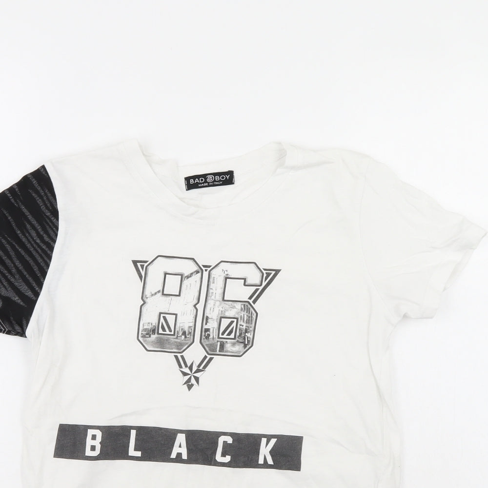 BAD BOY Boys White   Basic T-Shirt Size 11 Years