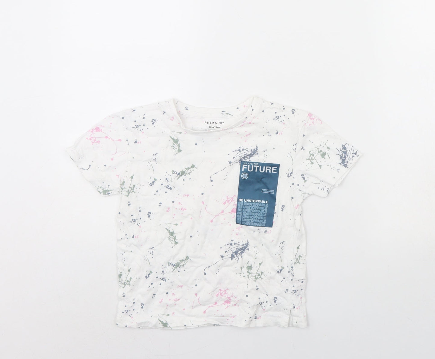 Primark Boys White   Basic T-Shirt Size 5 Years