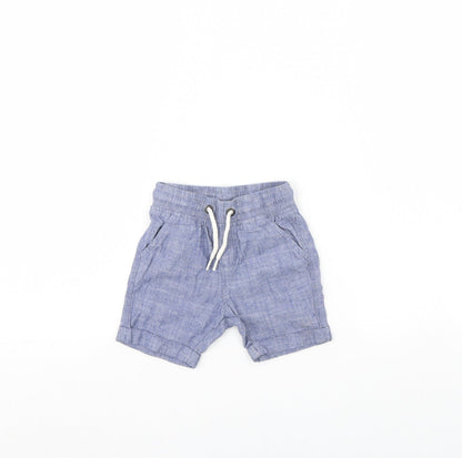 Additional front view of Tu Baby Blue Denim Cropped Trousers, size 12, Months