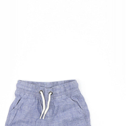 Close-up detail of Tu Baby Blue Denim Cropped Trousers, size 12, Months