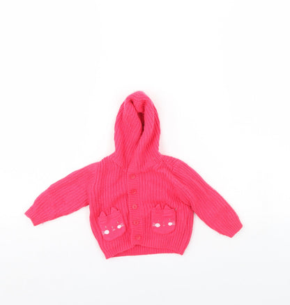 Additional front view of Blue Zoo girls’ pink jacket, size 0-3, months