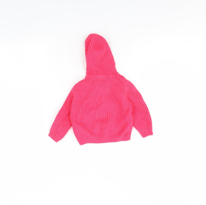 Back view of Blue Zoo girls’ pink jacket, size 0-3, months